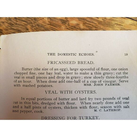 Kings Daughters Cookbook Domestic Echoes Antique 1897 3rd St Church Columbus OH - Picture 8 of 12